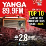YANGA 89.9 FM don enter Lagos top 10