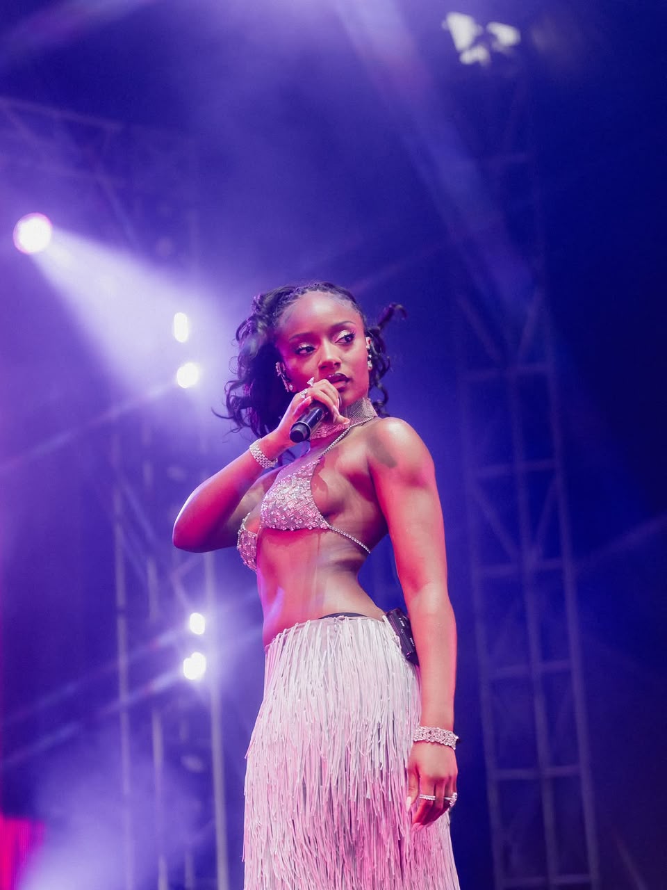 Ayra Starr with one of her Starrgirl collaborators as the album dey make global music waves.